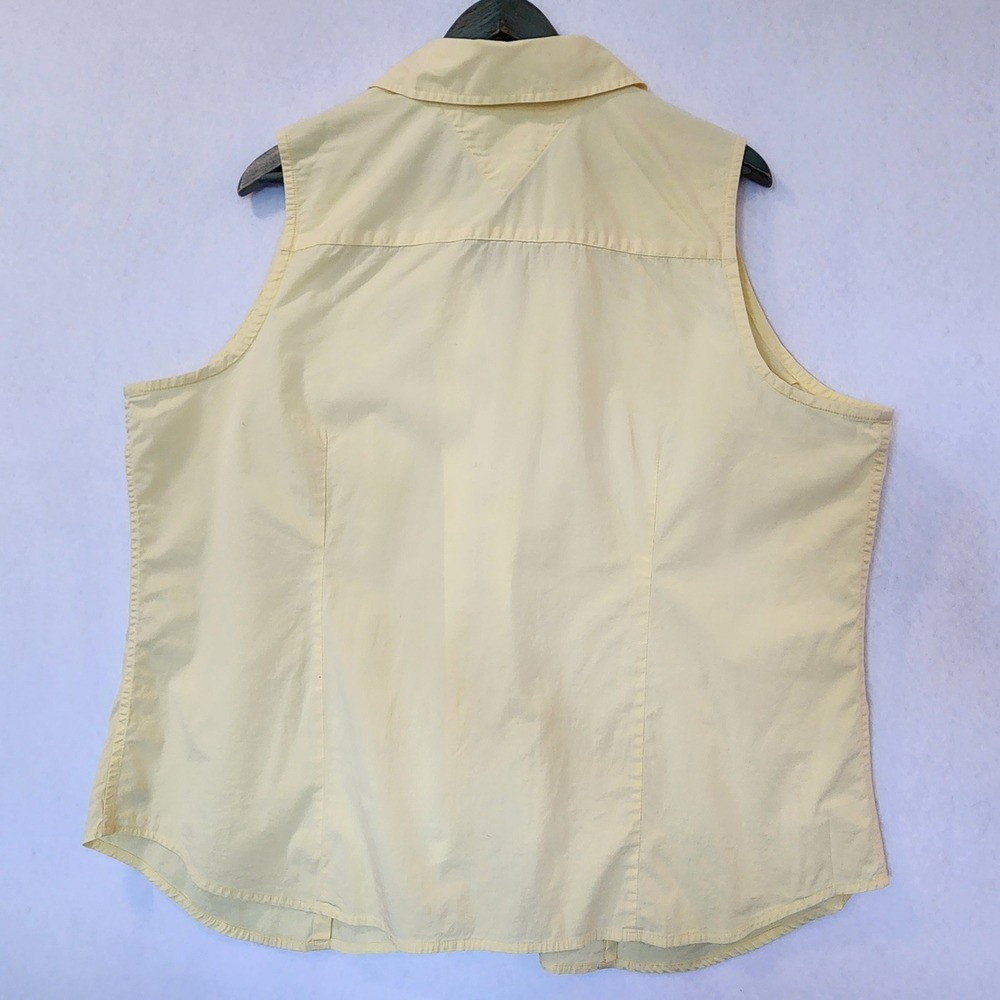 Tommy Hilfiger Women Yellow Sleeveless Stretch Button Down Shirt Plus Size 20 - Picture 5 of 7